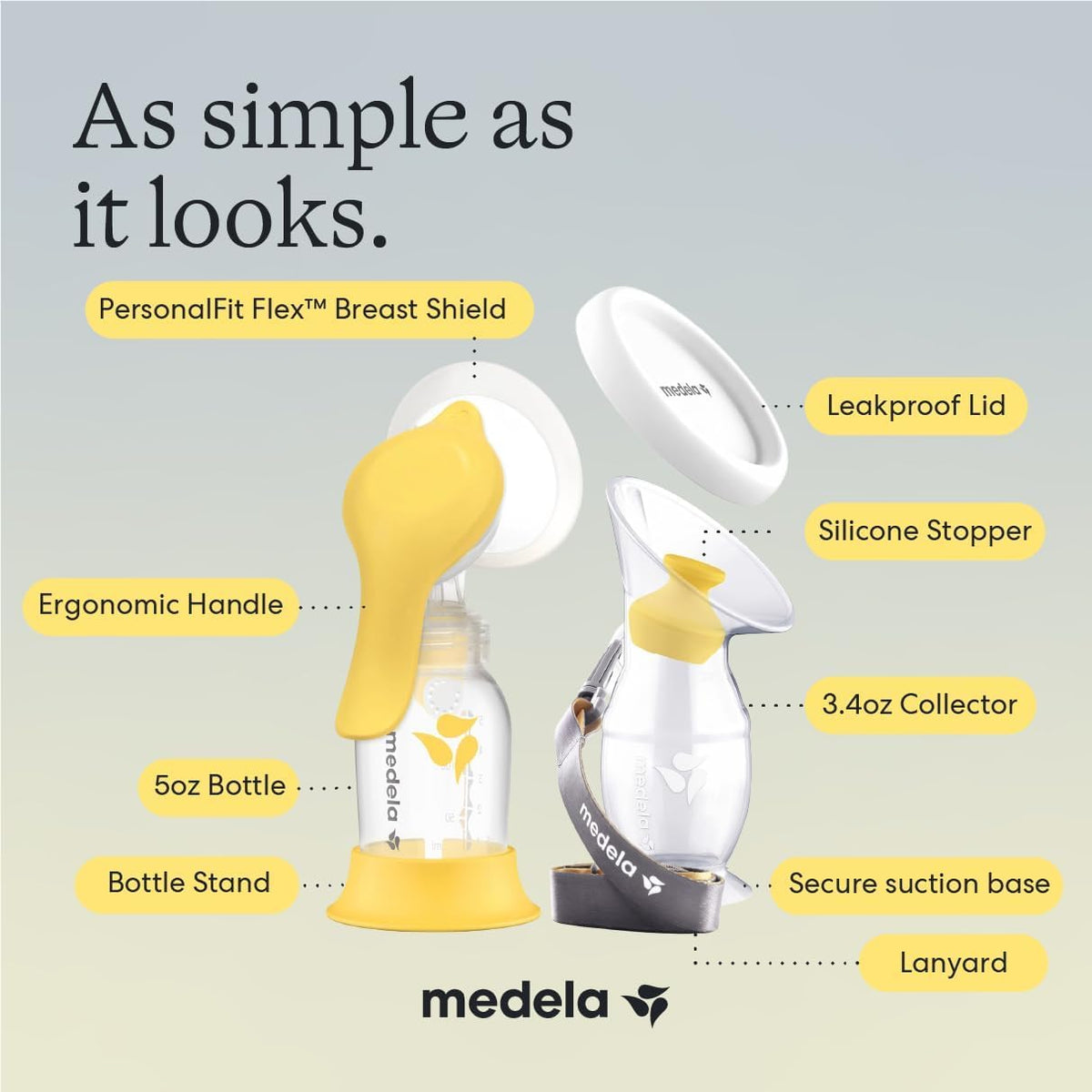 Medela Harmony Manual Breast Pump, On-the-Go, More Milk Output