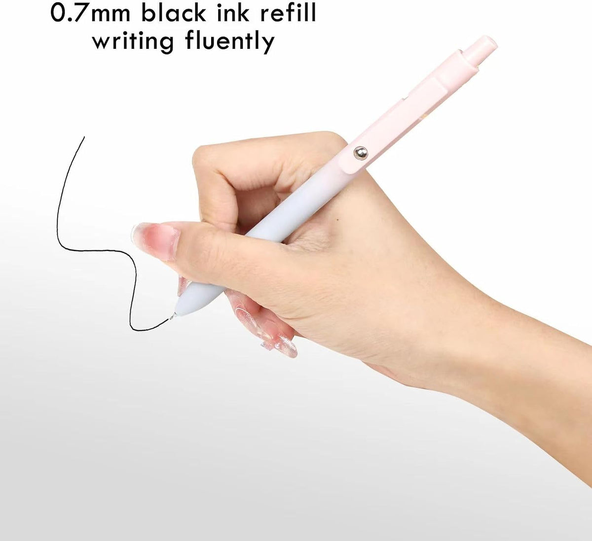 Ddaowanx Gel Pens,6 Pcs 0.5mm Retractable Quick Dry Black Ink Pens Father Jim Norris notebooks