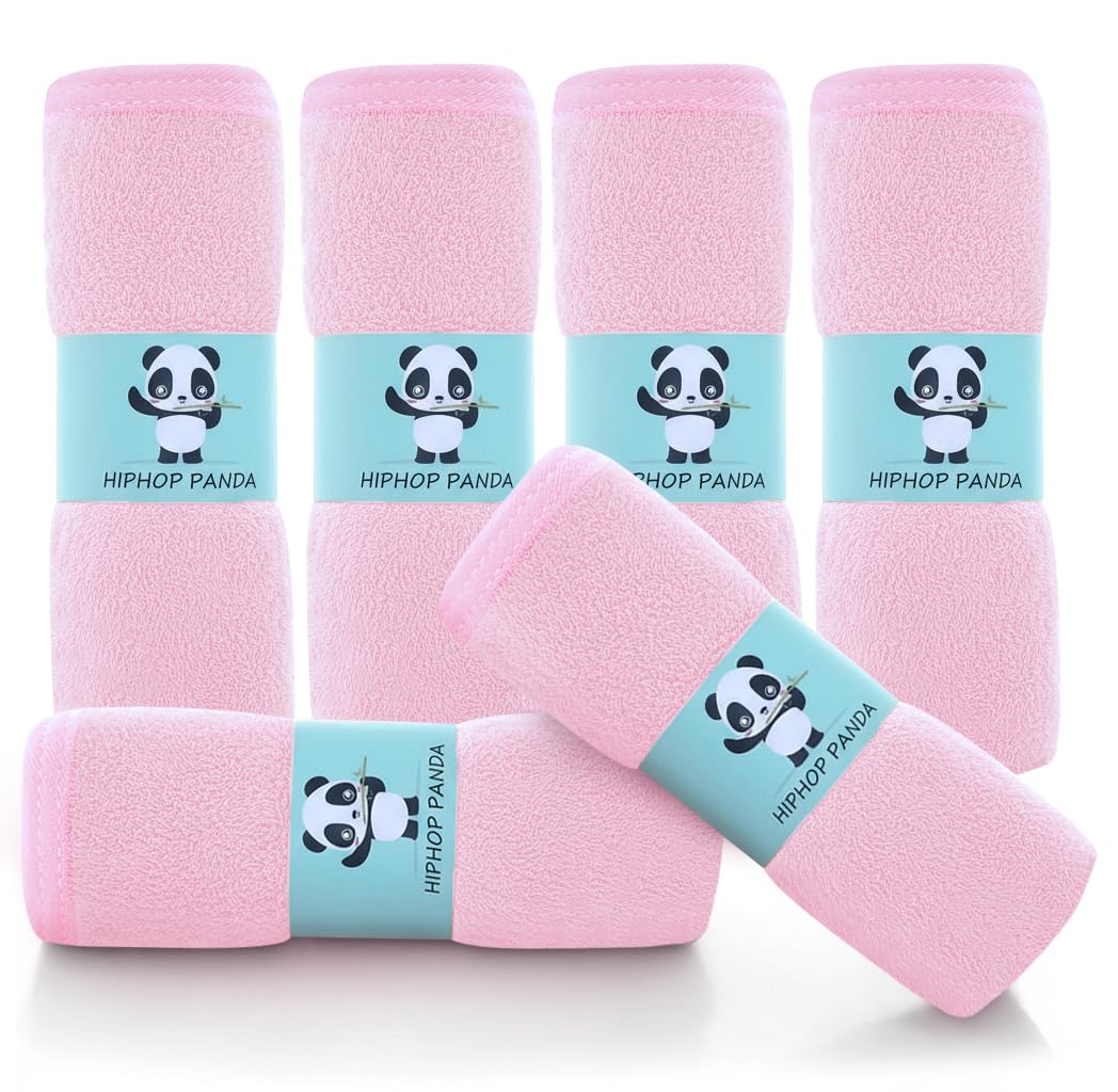 HIPHOP PANDA Ultra Soft Baby Washcloths, 2-Layer Absorbent Wash Cloths