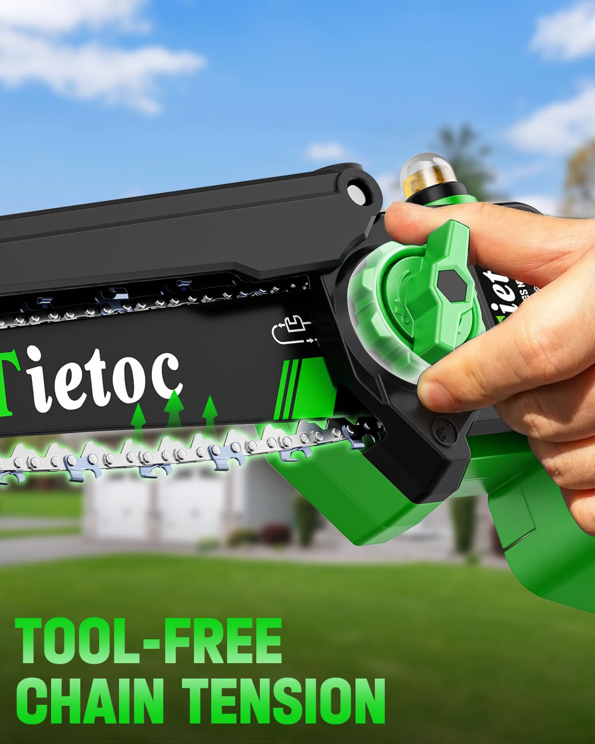 TIETOC 2-in-1 Brushless Pole Saw for Tree Trimming – 8" Mini Electric Chainsaw with 2×4000mAh Batteries, Auto Oiling, Tool-Free Adjustment,Cordless Battery Powered Saw for Home Garden Branch Cutting Father Jim Norris notebooks