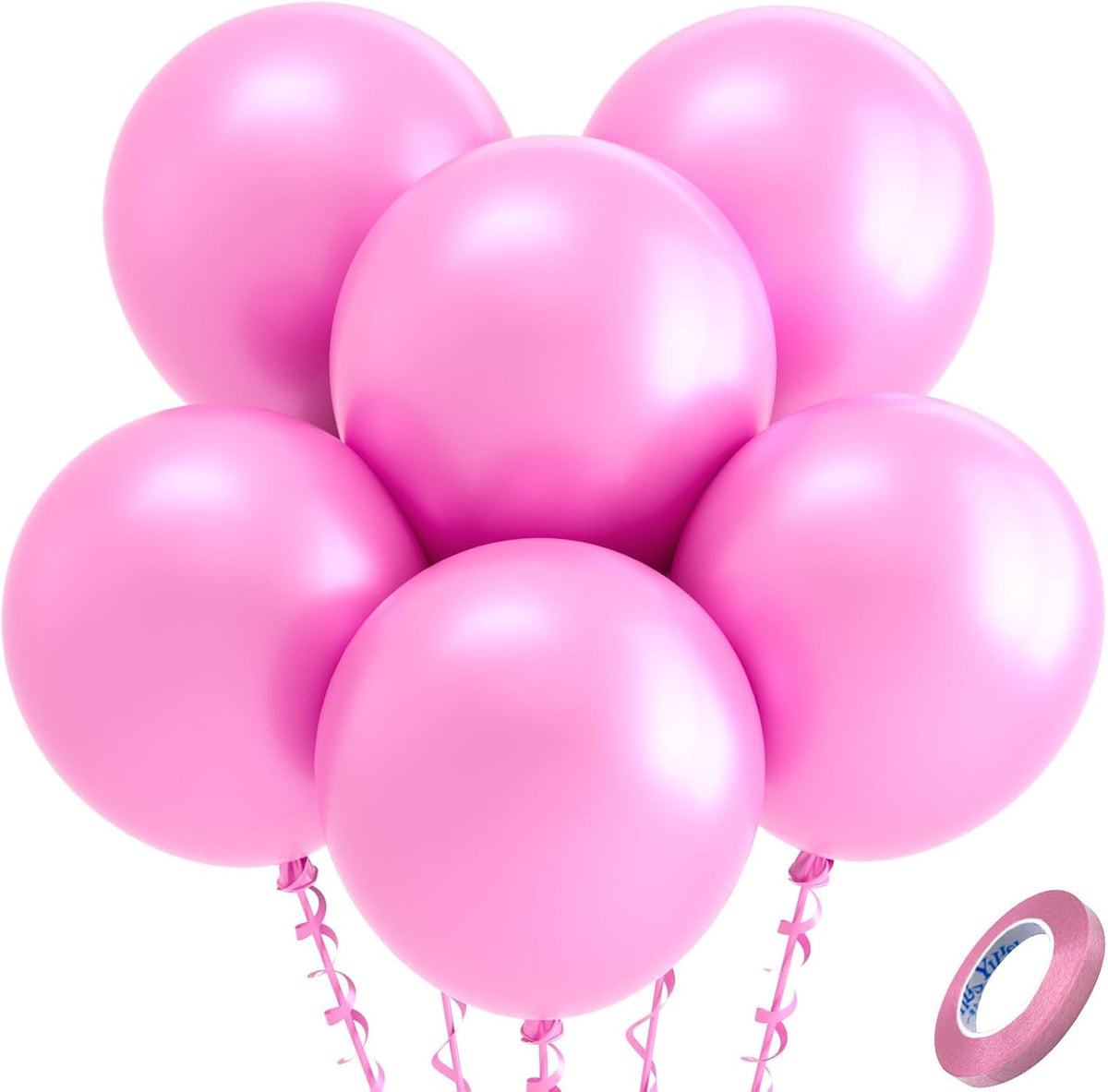 Bezente Assorted Latex Rainbow Balloons 100 Pack 12 inch