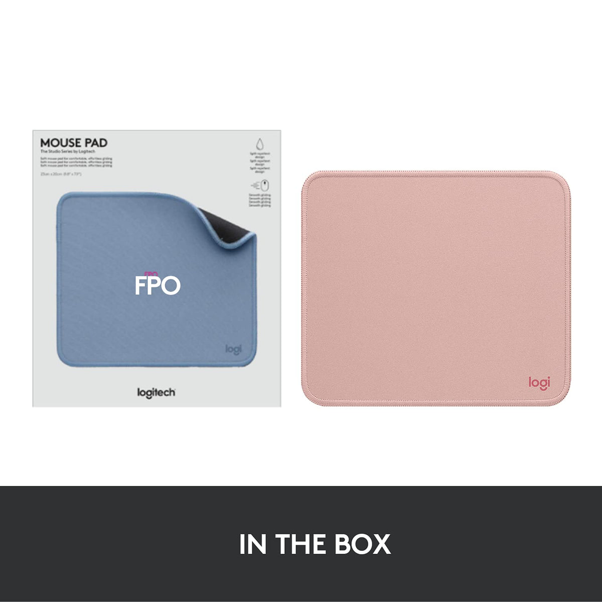 Logitech Studio Series Small Mouse Pad, Anti-Slip 9x8 Inches, Blue Grey Father Jim Norris notebooks