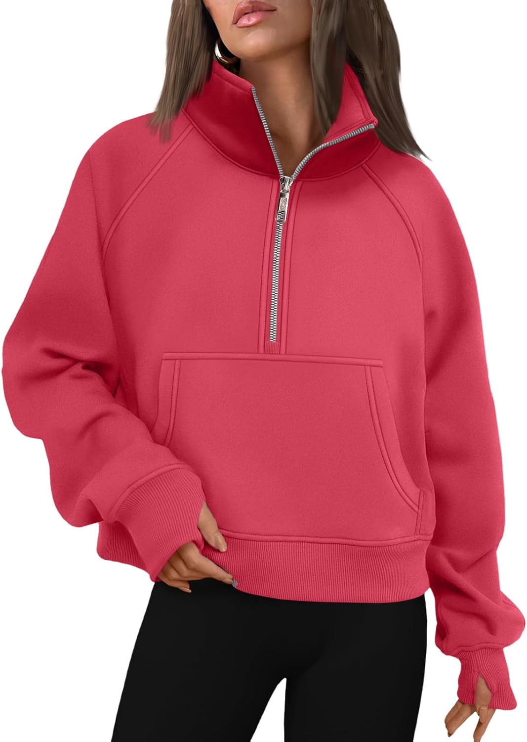 AUTOMET Womens Sweatshirts Half Zip Fleece Pullover Fall Outfits