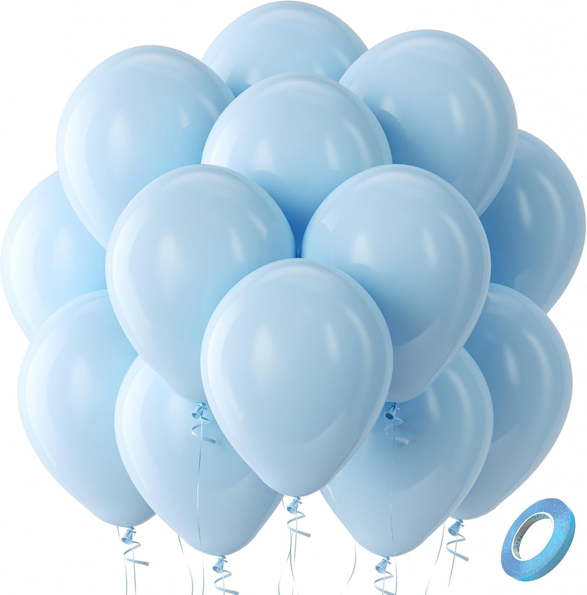 Bezente Assorted Latex Rainbow Balloons 100 Pack 12 inch