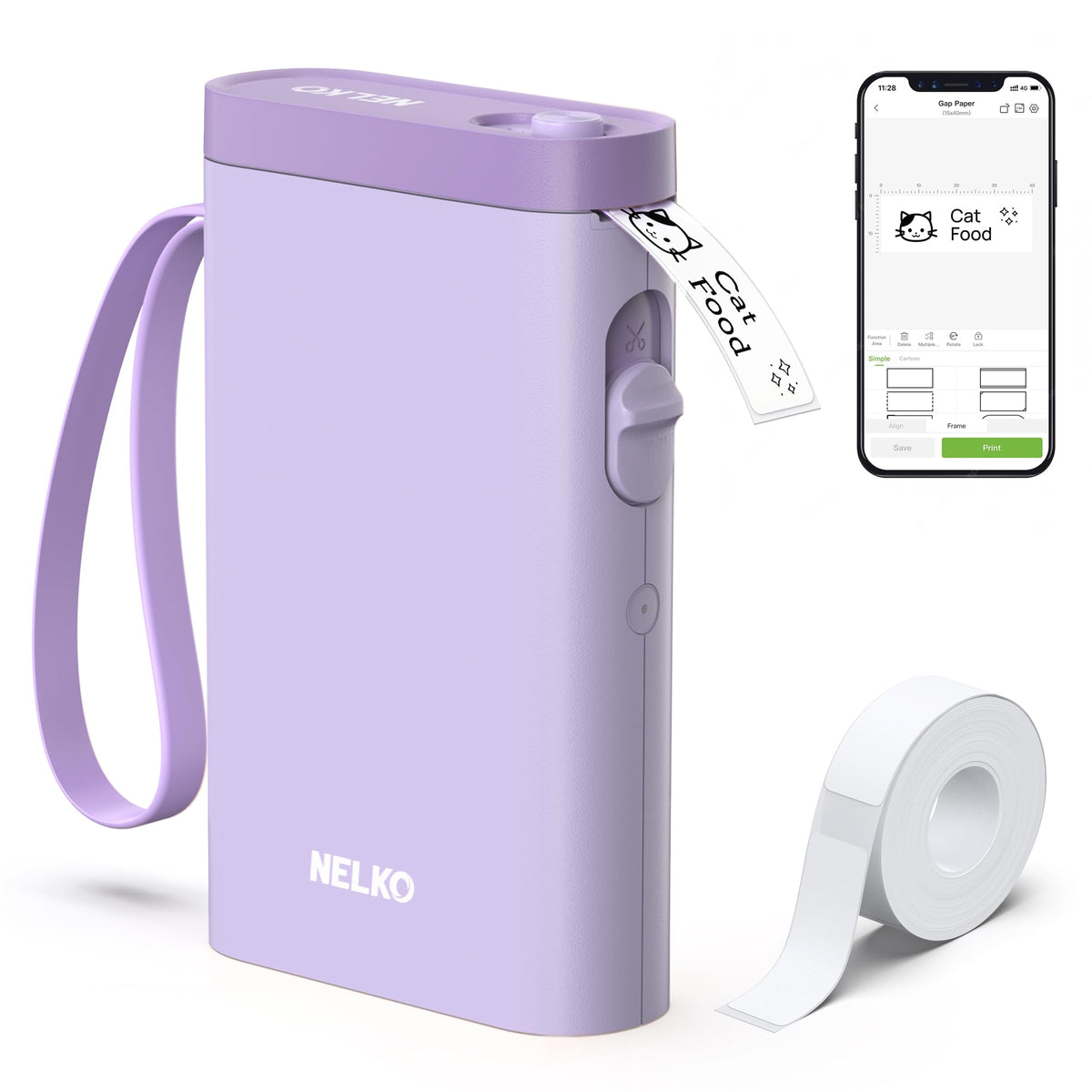 Nelko P21 Label Maker Machine with Tape, Bluetooth Label Printer, White Father Jim Norris notebooks