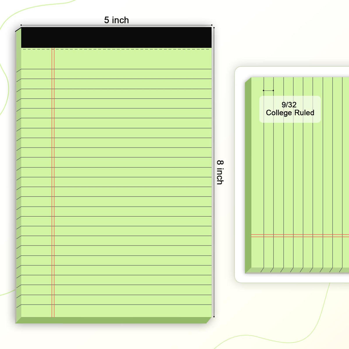 AILZFEI 6pcs Small Note Pad 5x8 College Ruled Legal Pads Paper Notepads 6 Pack Study Back Writing Pads 5 x 8 Legal Pads Perforated Narrow Ruled Pads of Paper White Father Jim Norris notebooks