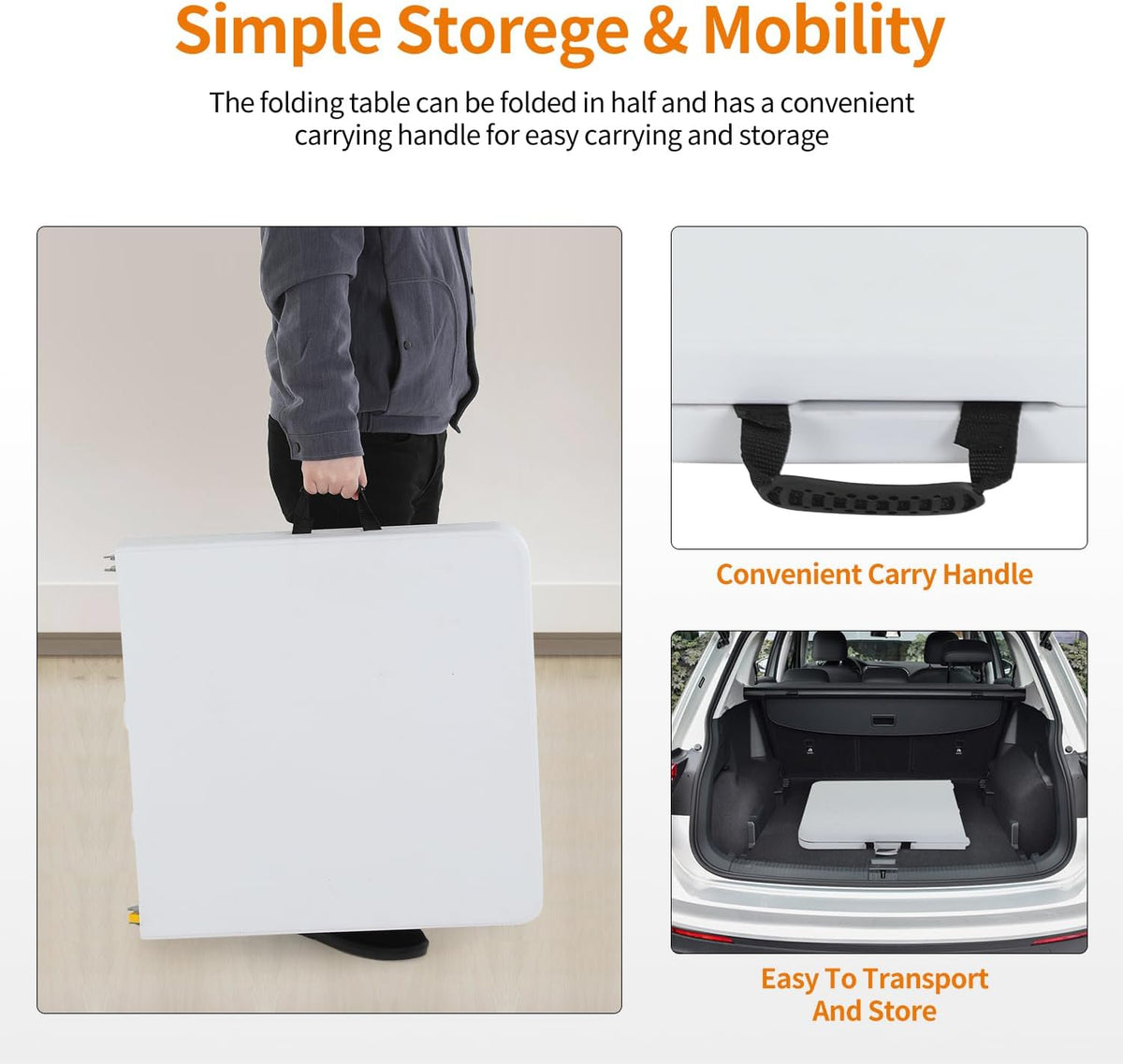 BestOffice | 6FT Folding Table | Black | Portable Plastic Table Father Jim Norris notebooks