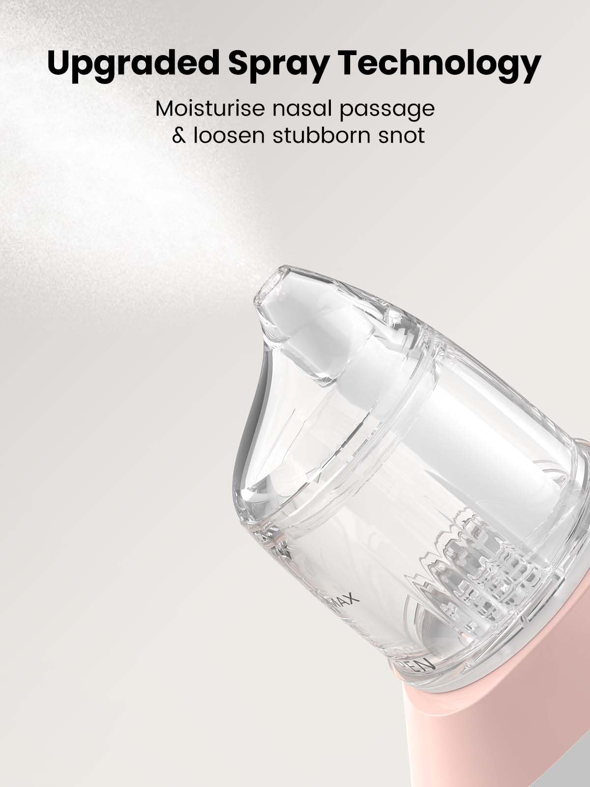 GROWNSY Baby Nasal Aspirator, Electric Nose Sucker, Powerful Suction,Grey