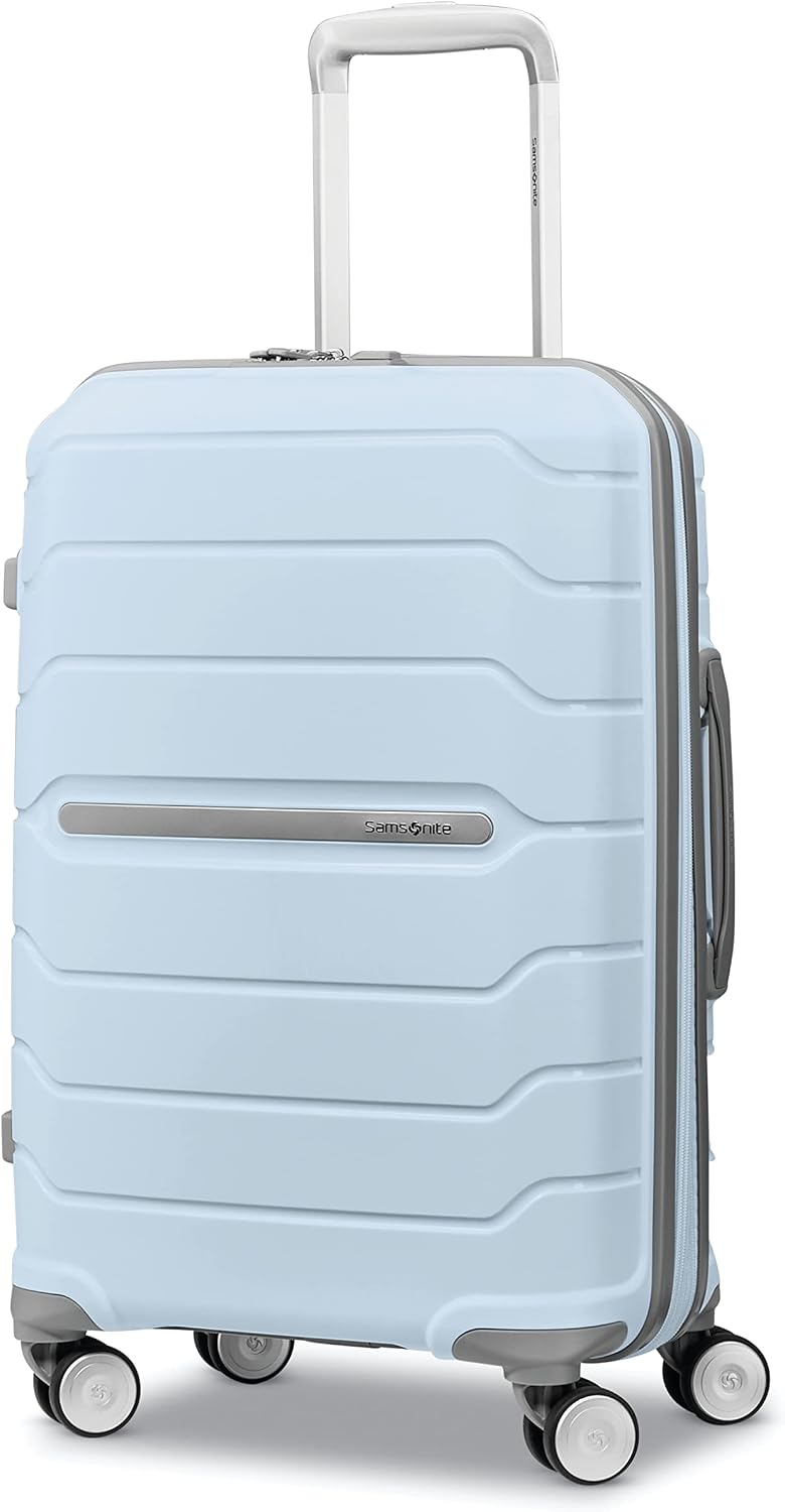 Samsonite Freeform Medium Luggage with Dual 360° Spinner Wheels - Checked Suitcase - TSA Lock, Airline-Approved - Lightweight Durable Polypropylene Expandable Hardshell - Amethyst Purple