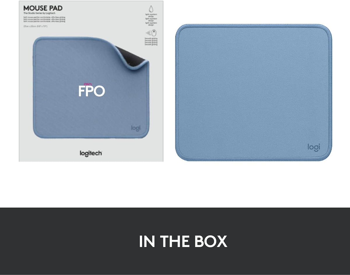 Logitech Studio Series Small Mouse Pad, Anti-Slip 9x8 Inches, Blue Grey Father Jim Norris notebooks