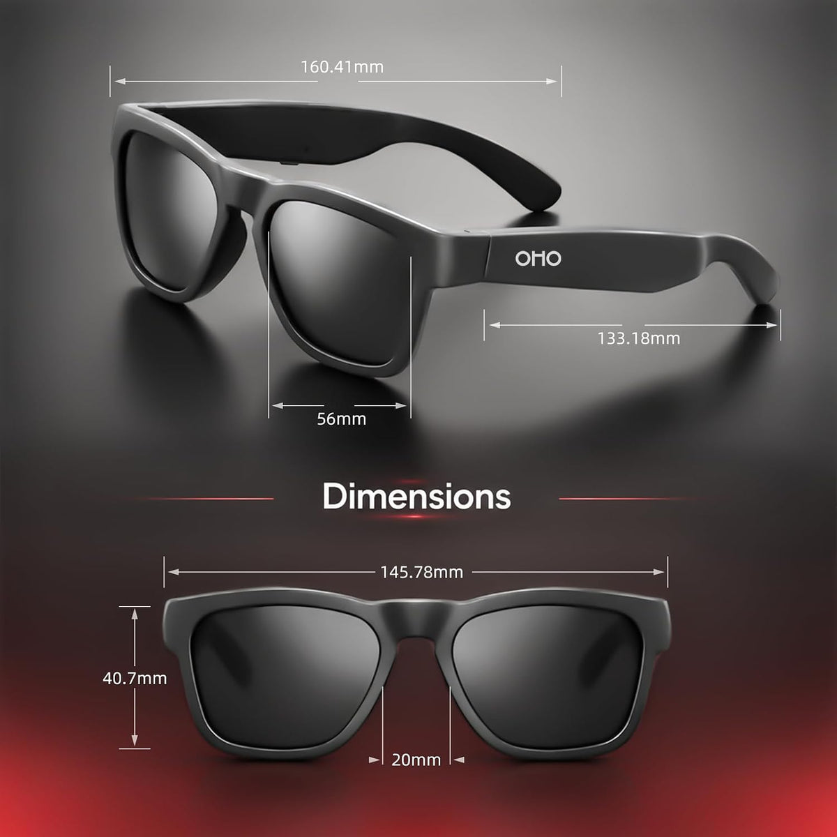OhO Open Ear Smart Glasses, UV400 Z87.1 Lightweight Audio Bluetooth Glasses Father Jim Norris notebooks