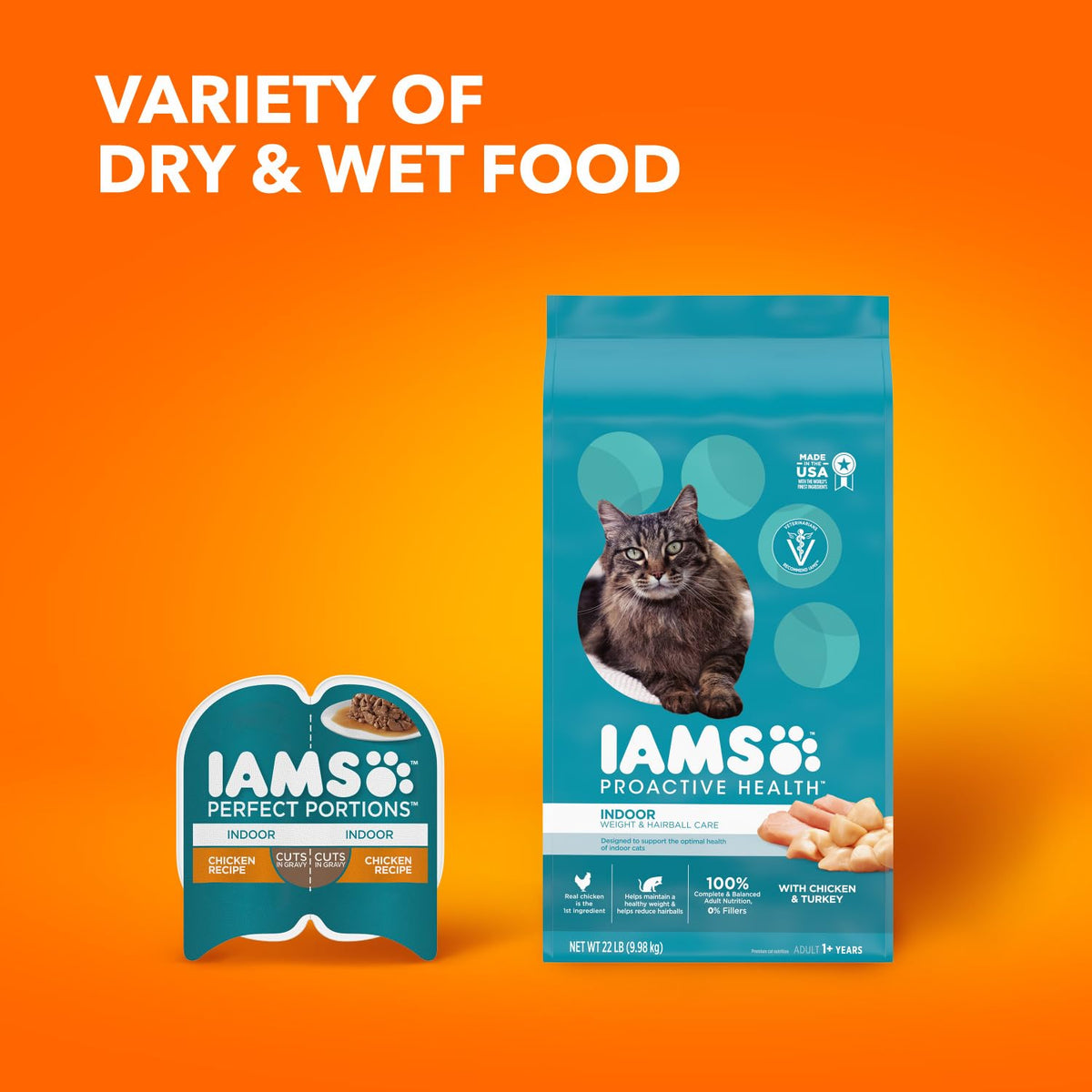 IAMS Proactive Health Indoor Dry Cat Food, Salmon, 7 lb