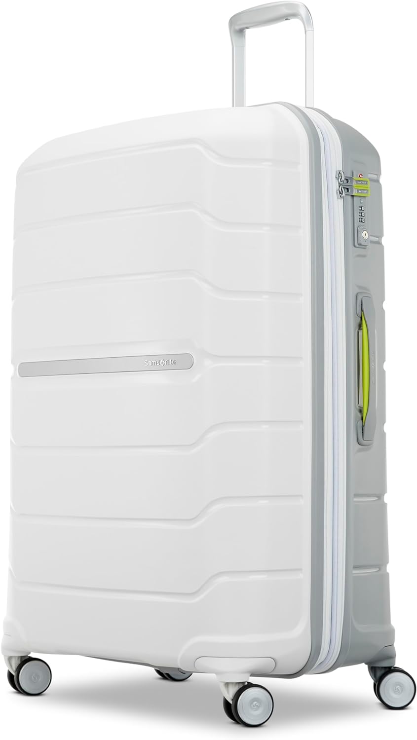 Samsonite Freeform Medium Luggage with Dual 360° Spinner Wheels - Checked Suitcase - TSA Lock, Airline-Approved - Lightweight Durable Polypropylene Expandable Hardshell - Amethyst Purple
