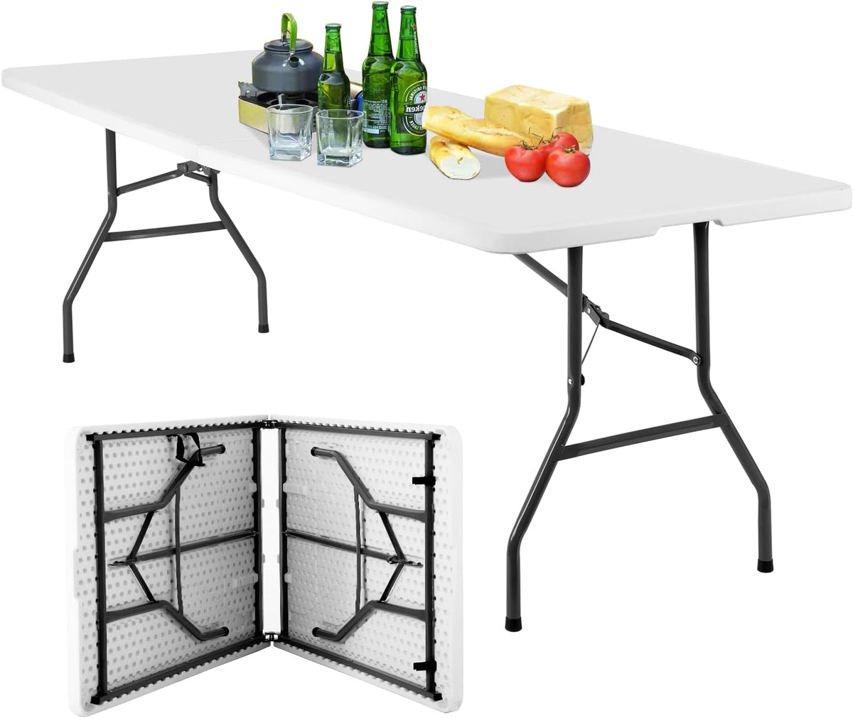 BestOffice | 6FT Folding Table | Black | Portable Plastic Table Father Jim Norris notebooks