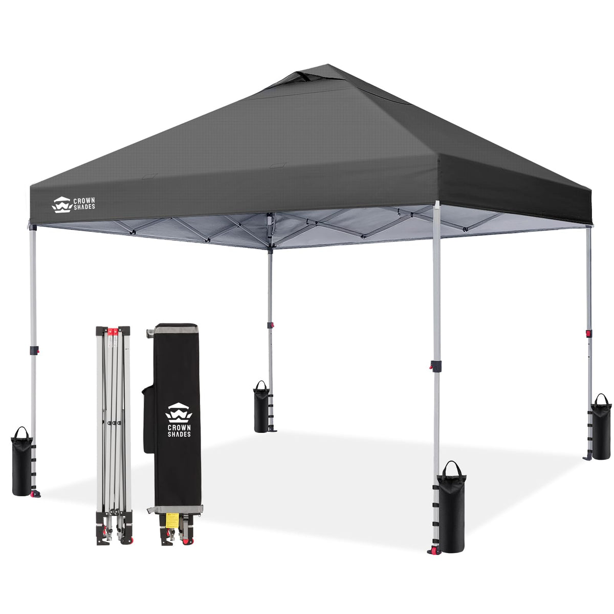 CROWN SHADES 10x10 Pop Up Canopy Tent with One Push Setup, Blue Father Jim Norris notebooks