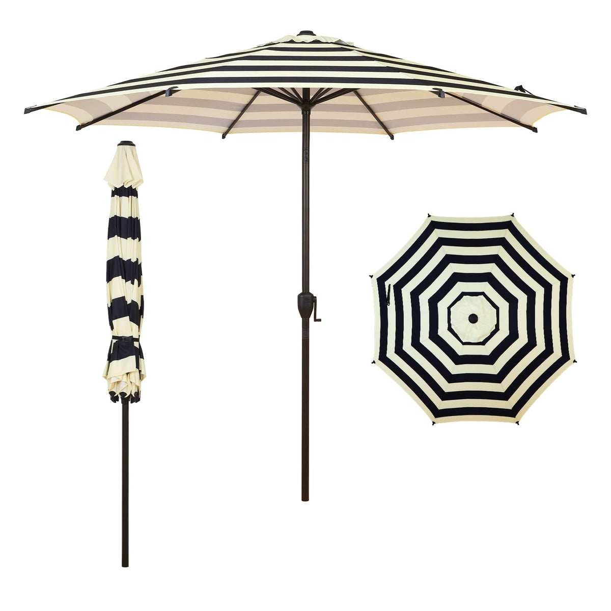 Abba Patio 7.5FT Lyon Outdoor Patio Umbrella Outdoor Table Umbrella with Push Button Tilt and Crank Market Umbrella 6 Sturdy Ribs UV Protection Waterproof for Garden Deck Backyard Pool Grey Father Jim Norris notebooks