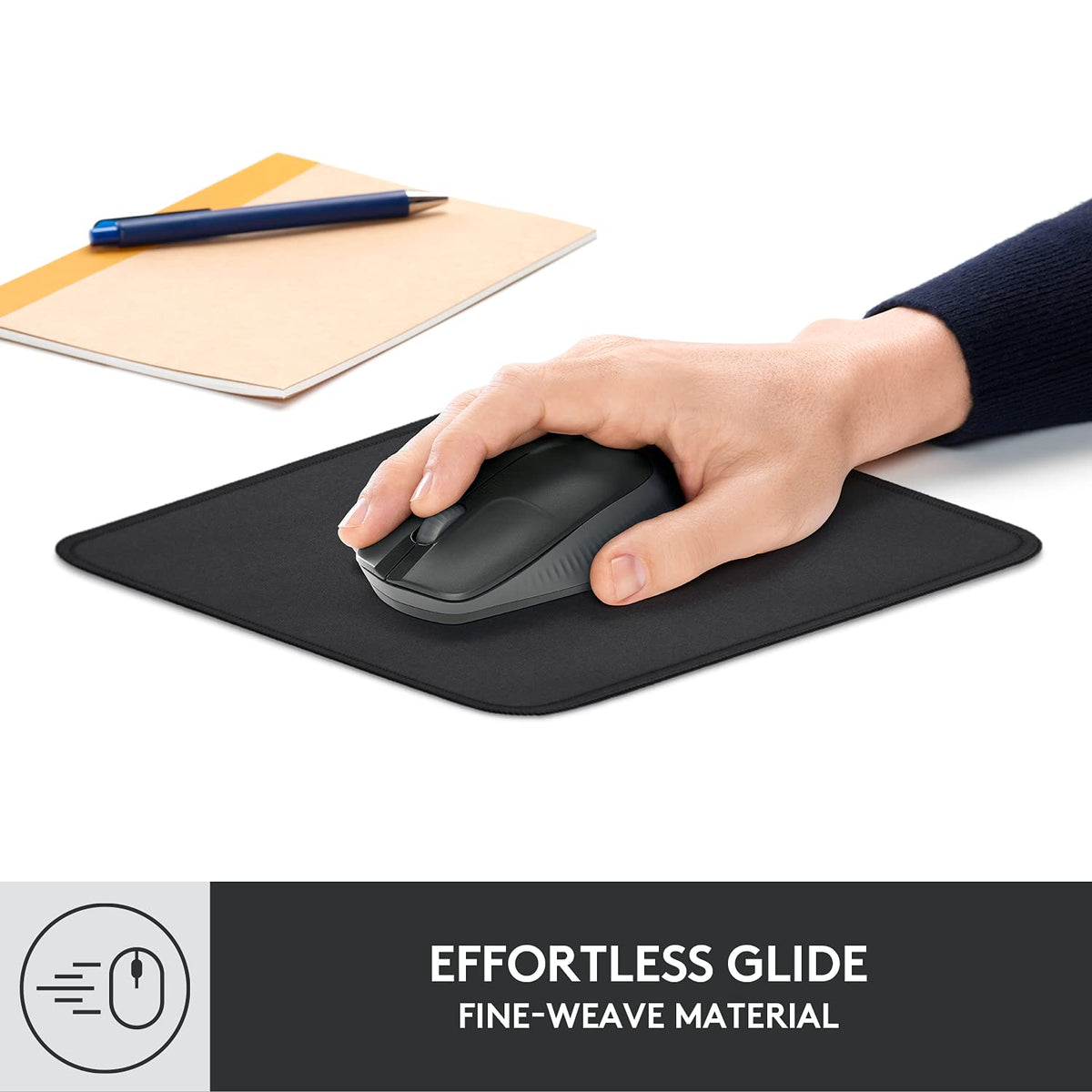 Logitech Studio Series Small Mouse Pad, Anti-Slip 9x8 Inches, Blue Grey Father Jim Norris notebooks