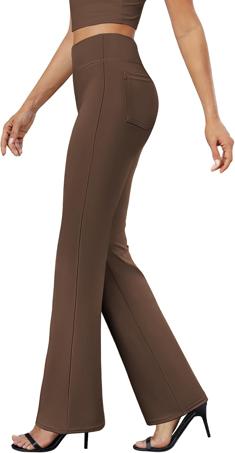 DLOODA Womens Bootcut Dress Pants Business Casual Work Pants with Pockets