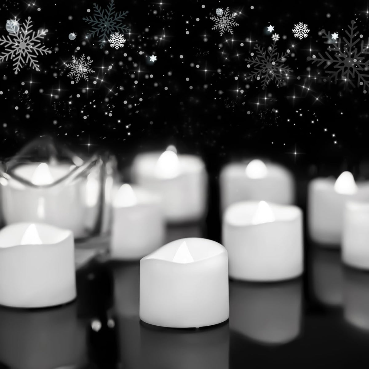 Homemory 24-Pack Black Flameless Battery Tea Light Candles, 200+ Hours Father Jim Norris notebooks