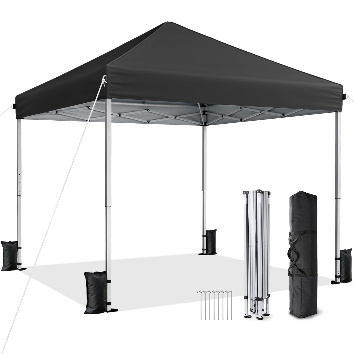 10x10 Pop Up Canopy Tent with One-Push Center Lock,Dark Gray Father Jim Norris notebooks