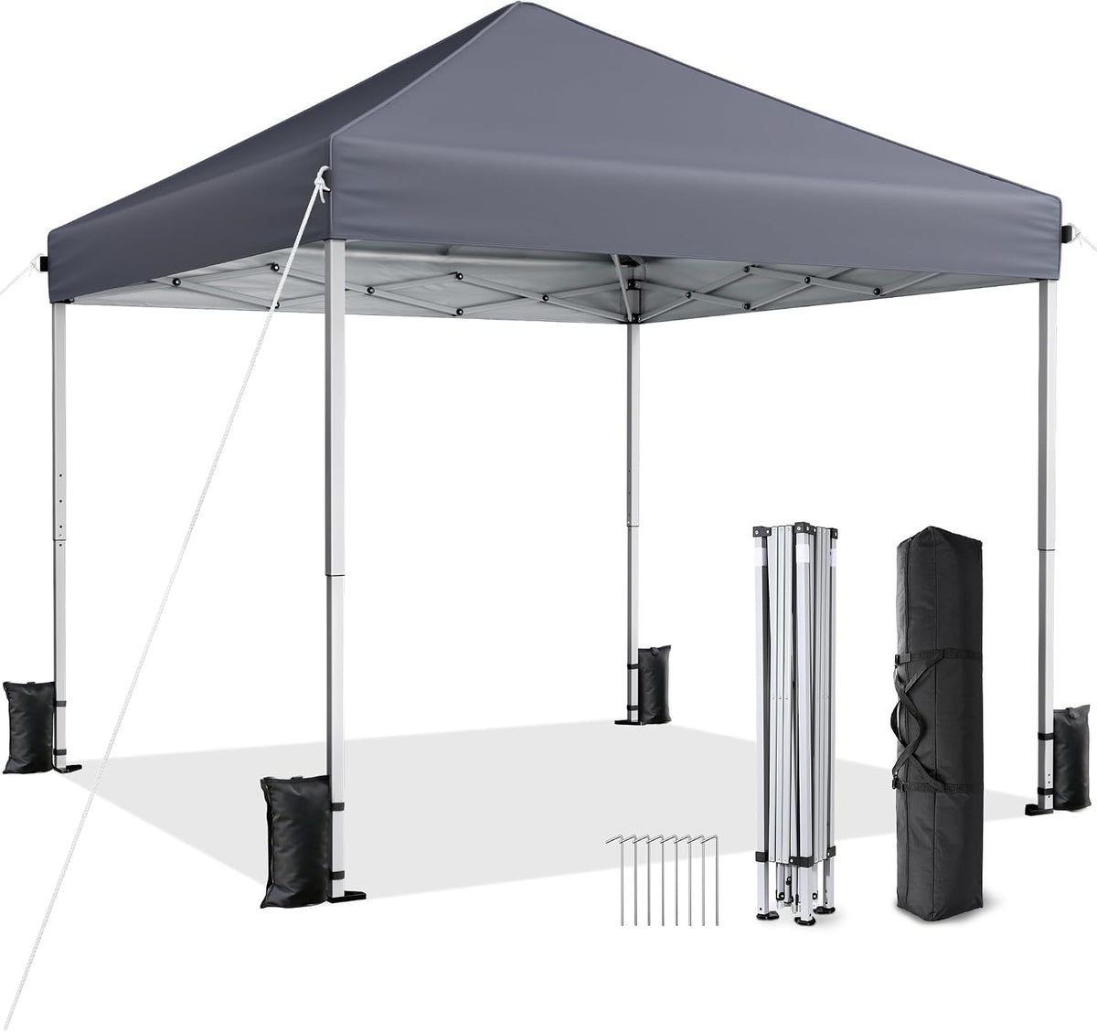 10x10 Pop Up Canopy Tent with One-Push Center Lock,Dark Gray Father Jim Norris notebooks