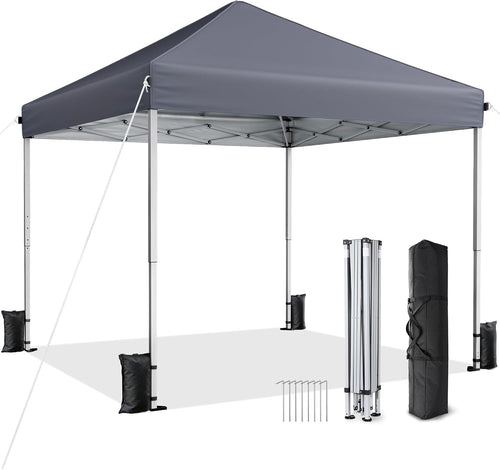 10x10 Pop Up Canopy Tent with One-Push Center Lock,Dark Gray Father Jim Norris notebooks