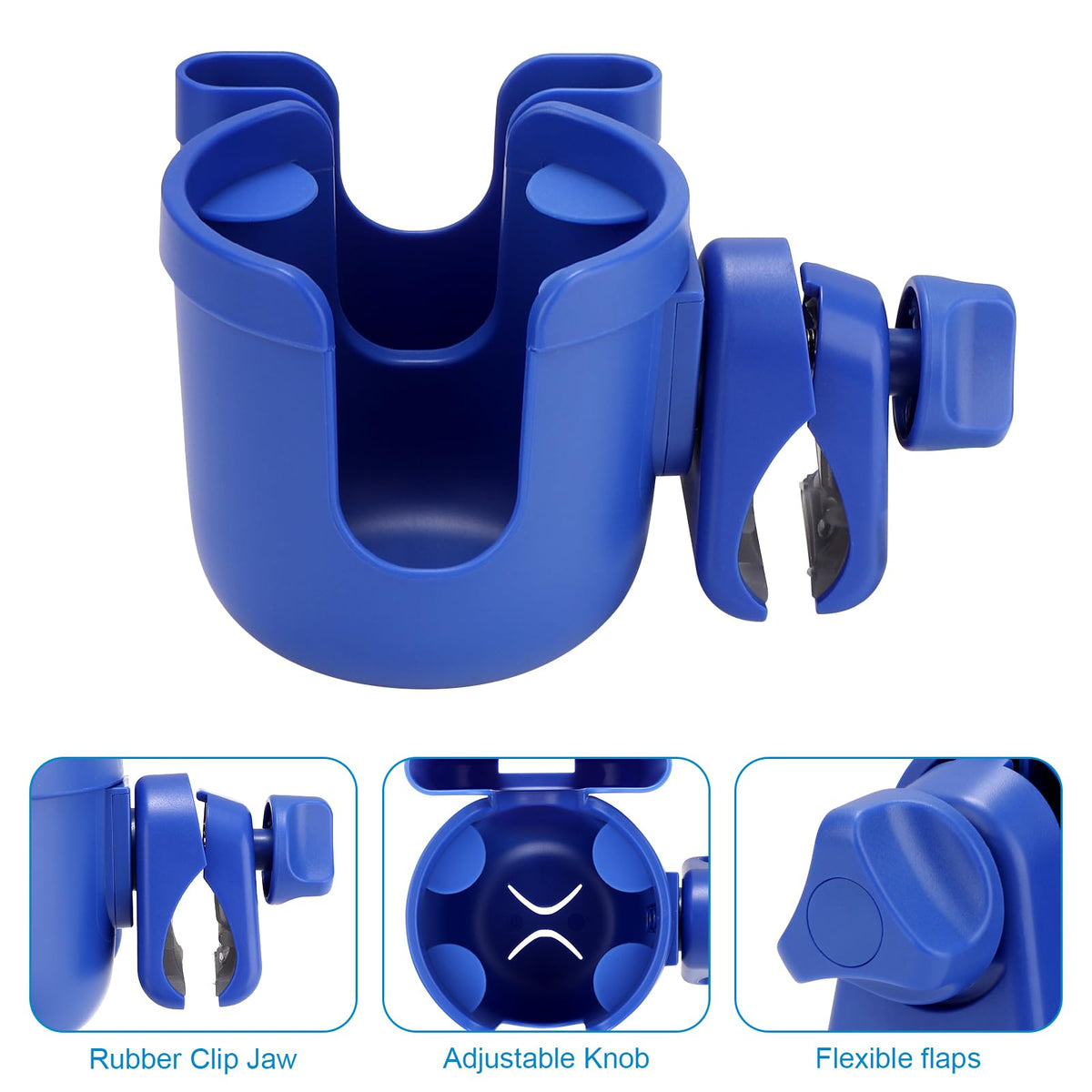 Accmor Stroller Cup Holder with Phone Holder, Bike Cup Holder, Walker Scooter Wheelchair Cup Holder Attachment, Universal Cup Holder for Uppababy Graco Strollers
