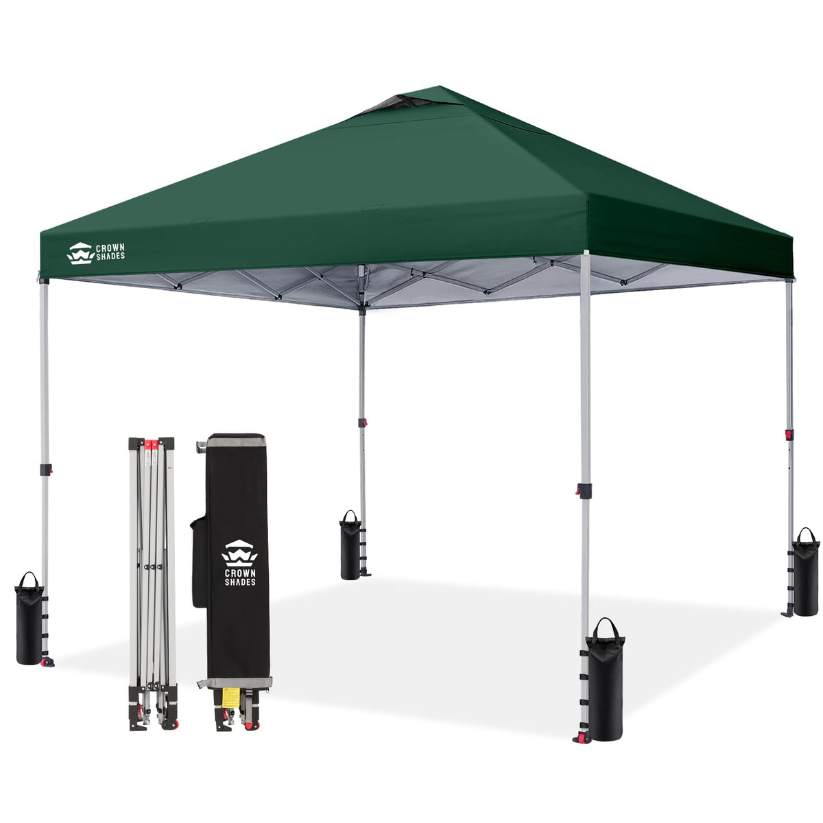 CROWN SHADES 10x10 Pop Up Canopy Tent with One Push Setup, Blue Father Jim Norris notebooks
