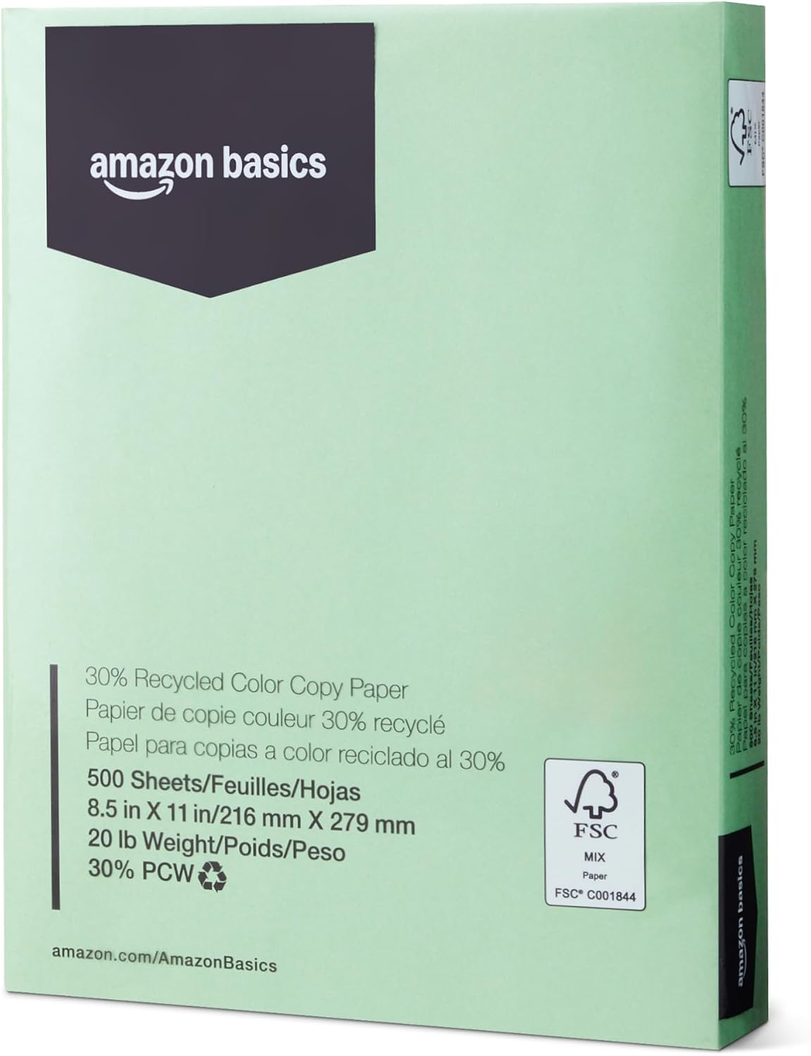 Amazon Basics 30% Recycled Color Copy Paper, 8.5" x 11", 20lb, Pastel Blue, 500 Sheets Father Jim Norris notebooks
