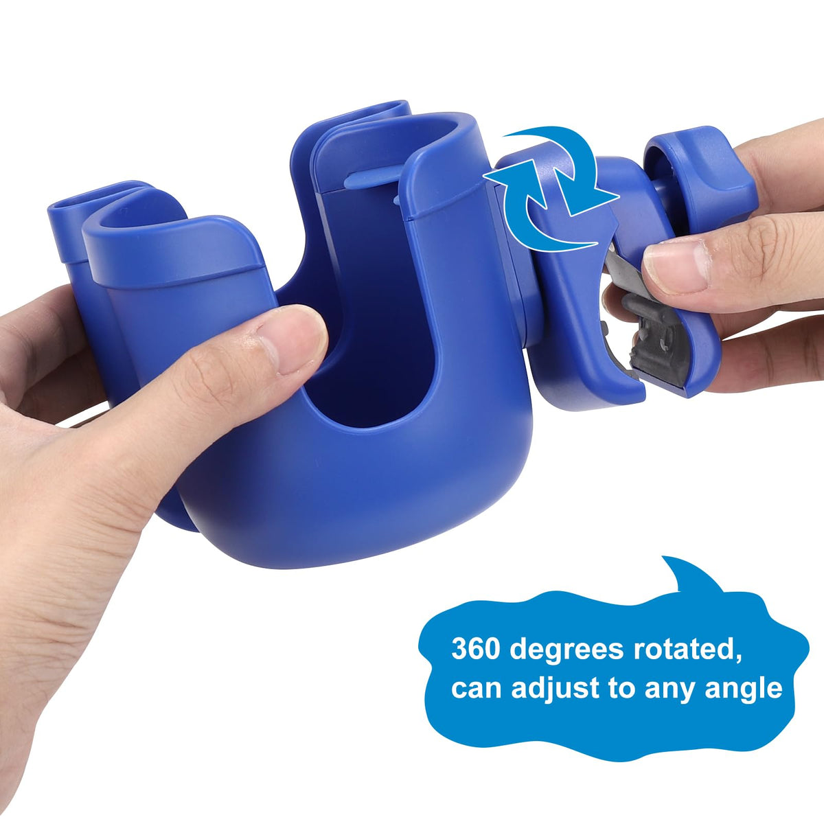 Accmor Stroller Cup Holder with Phone Holder, Bike Cup Holder, Walker Scooter Wheelchair Cup Holder Attachment, Universal Cup Holder for Uppababy Graco Strollers