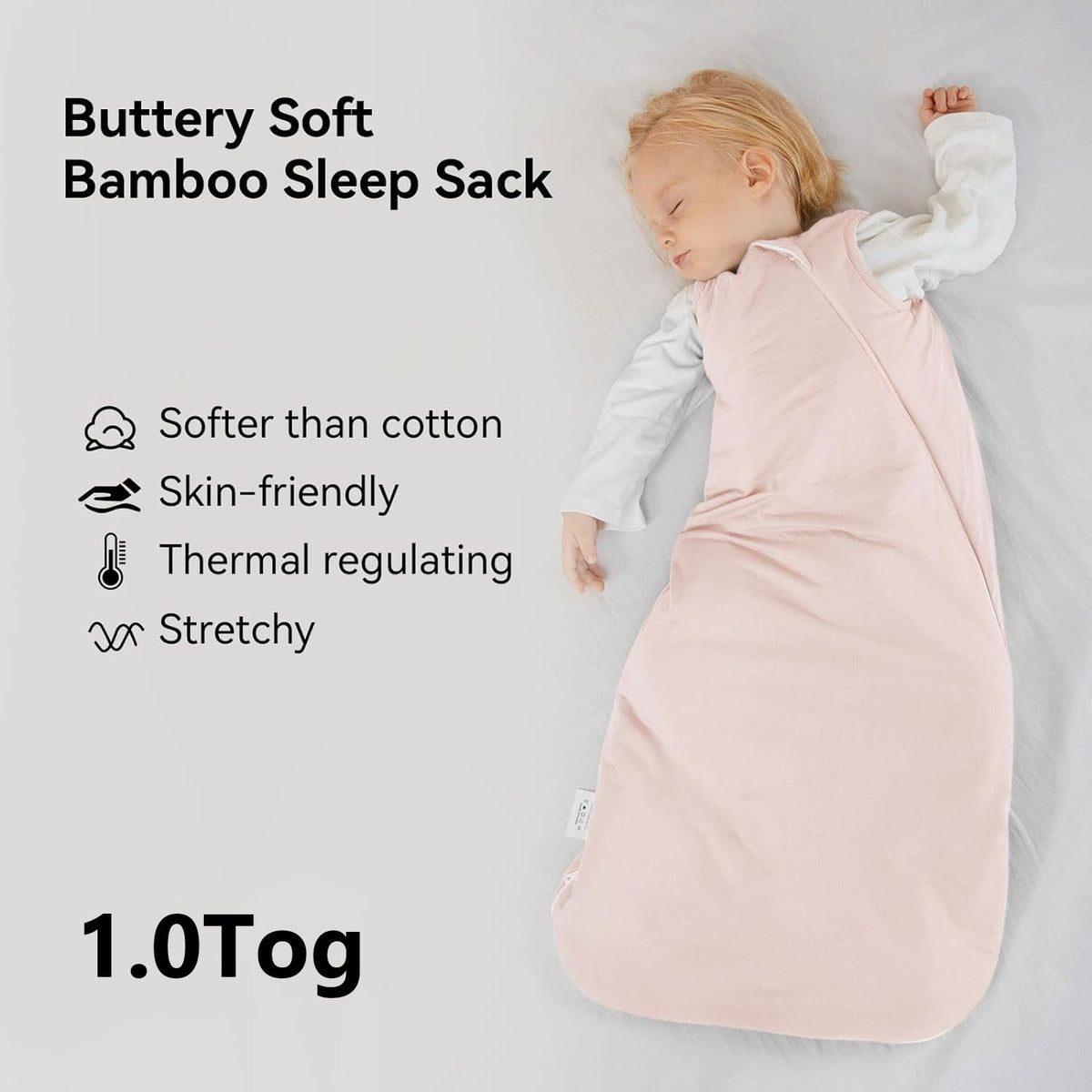 BubblePanda Rayon Made from Bamboo Sleep Sack 6-12 Months 1.0 Tog Baby