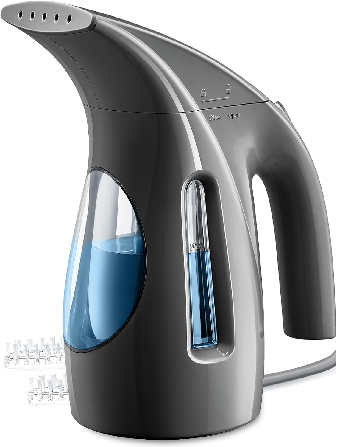 HiLIFE Steamer for Clothes, Portable Handheld Clothing Steamer, 240ml Big Capacity, 700W, Strong Power, Fabric Quick Wrinkle Remover with Brush for Home, Office(ONLY 120V)(Ink Black)