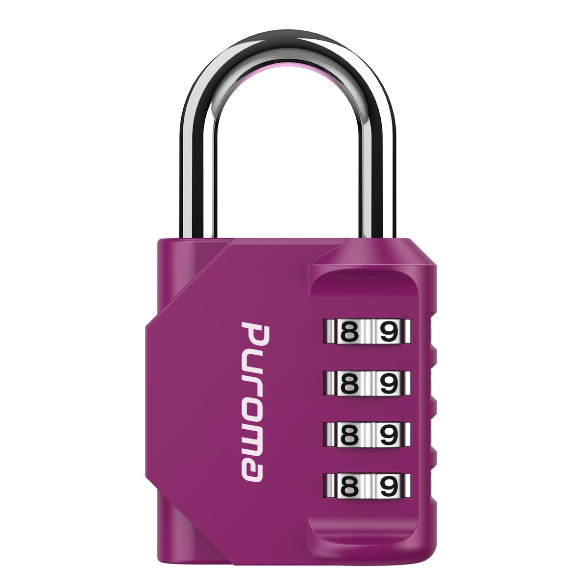 Puroma 2 Pack Combination Lock Locker 4 Digits Combo Padlock Gym Black