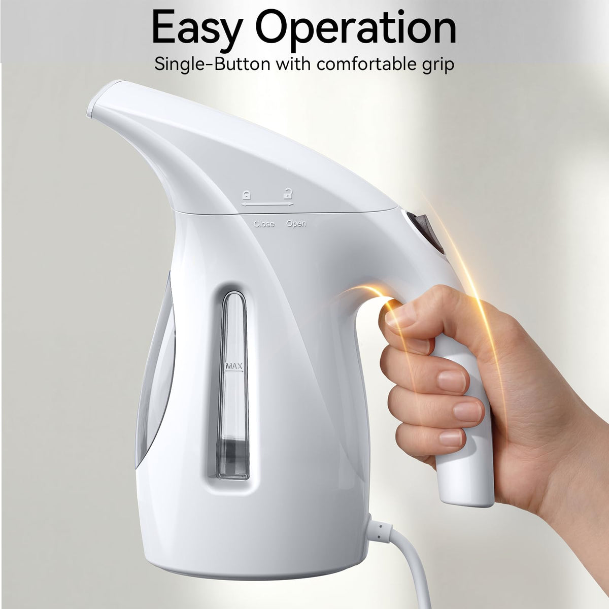 HiLIFE Steamer for Clothes, Portable Handheld Clothing Steamer, 240ml Big Capacity, 700W, Strong Power, Fabric Quick Wrinkle Remover with Brush for Home, Office(ONLY 120V)(Ink Black)