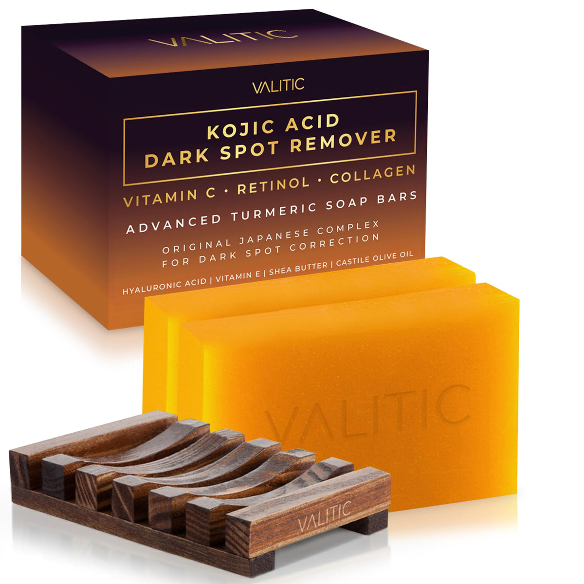 VALITIC Kojic Acid Dark Spot Remover Soap Bars, Turmeric Bar Soaps 2 Pack Father Jim Norris notebooks