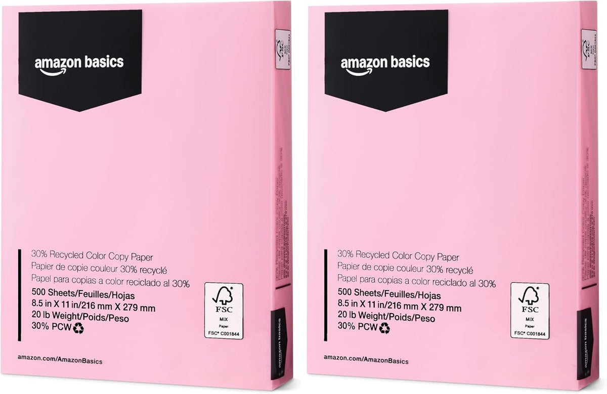 Amazon Basics 30% Recycled Color Copy Paper, 8.5" x 11", 20lb, Pastel Blue, 500 Sheets Father Jim Norris notebooks