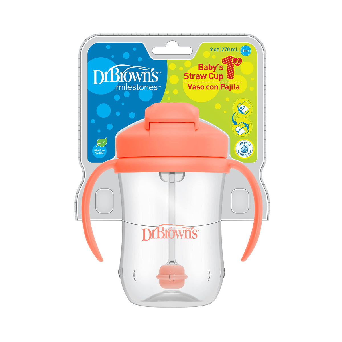 Dr. Brown's Milestones Baby's First Straw Cup, Blue, 1-Pack