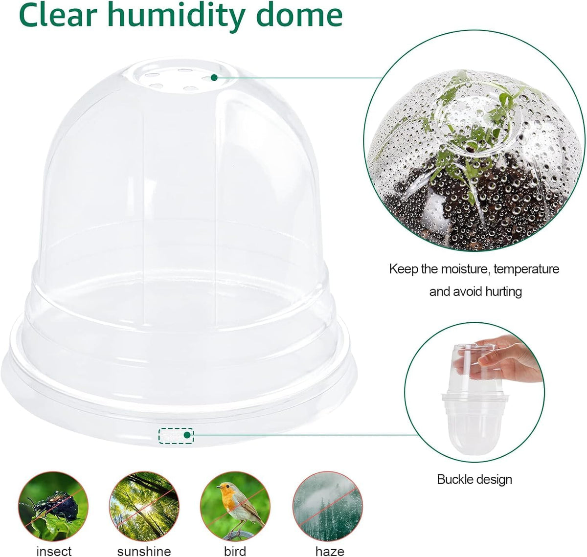 Bluepro Clear Nursery Pots with Humidity Domes, 4 Inch, 30-Pack Father Jim Norris notebooks
