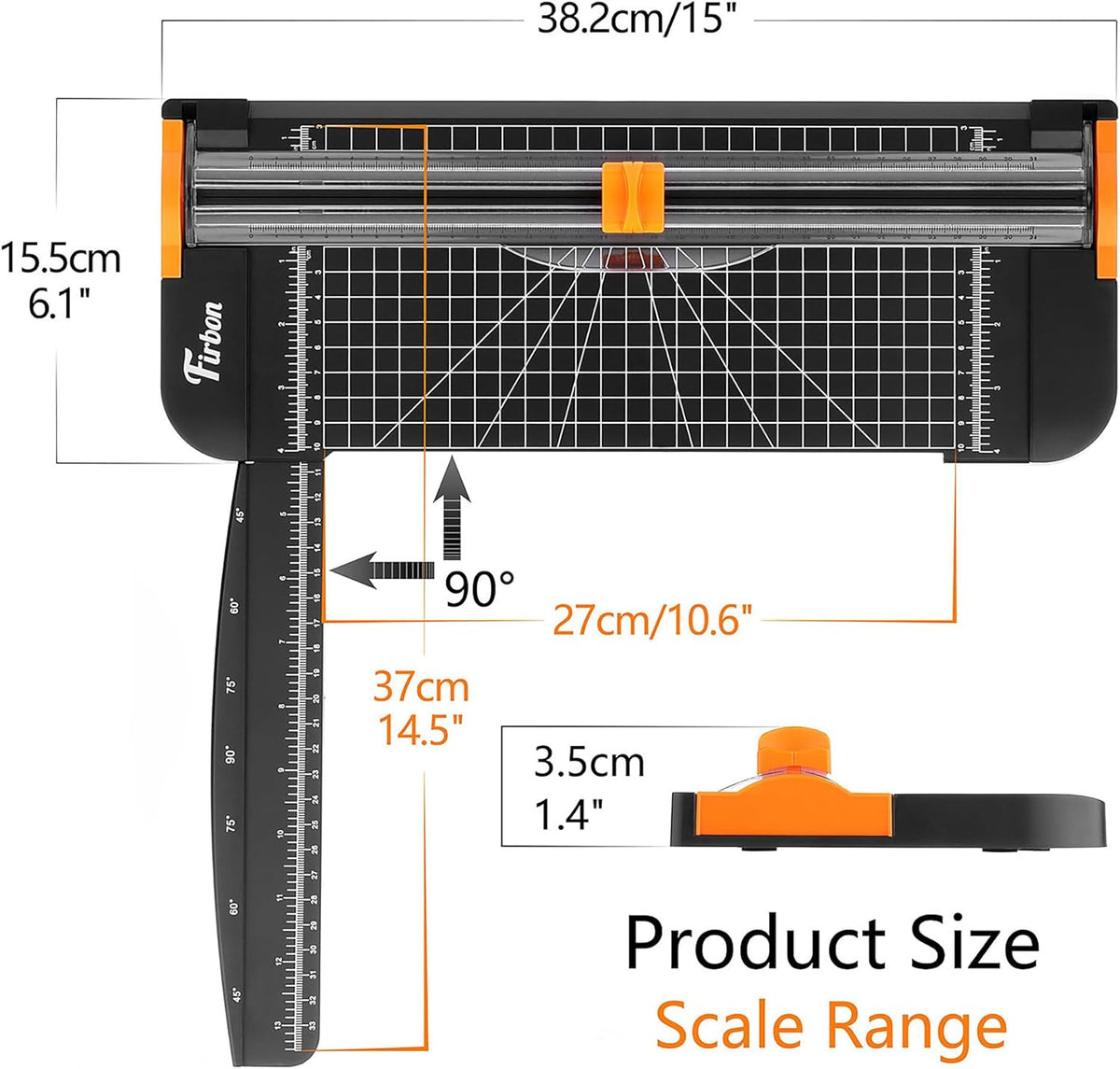 Firbon A4 Paper Cutter, 12 Inch Paper Trimmer with Extened Ruler, Black Father Jim Norris notebooks