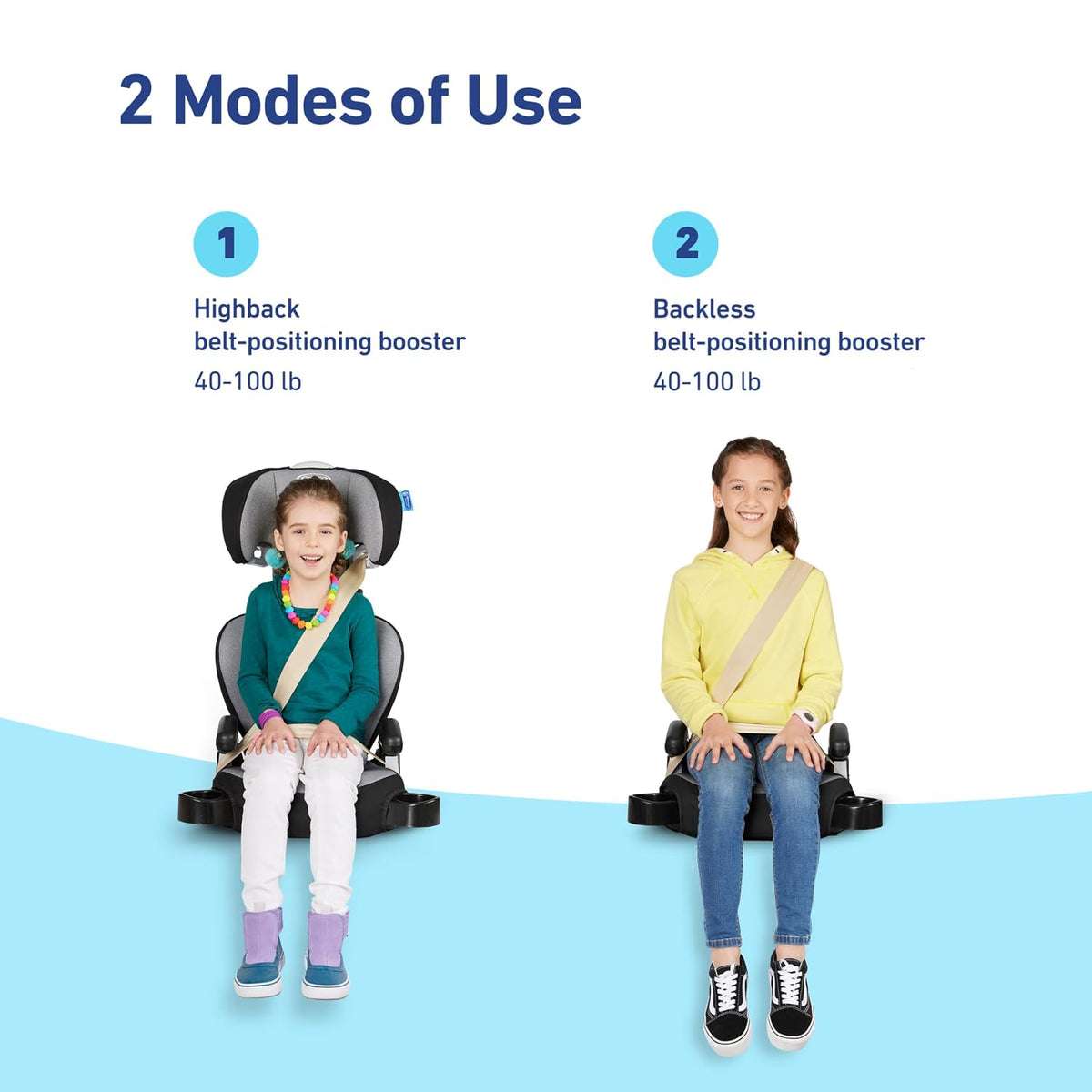 Graco TurboBooster 2.0 Highback & Backless Booster Booster Car Seat, Freya