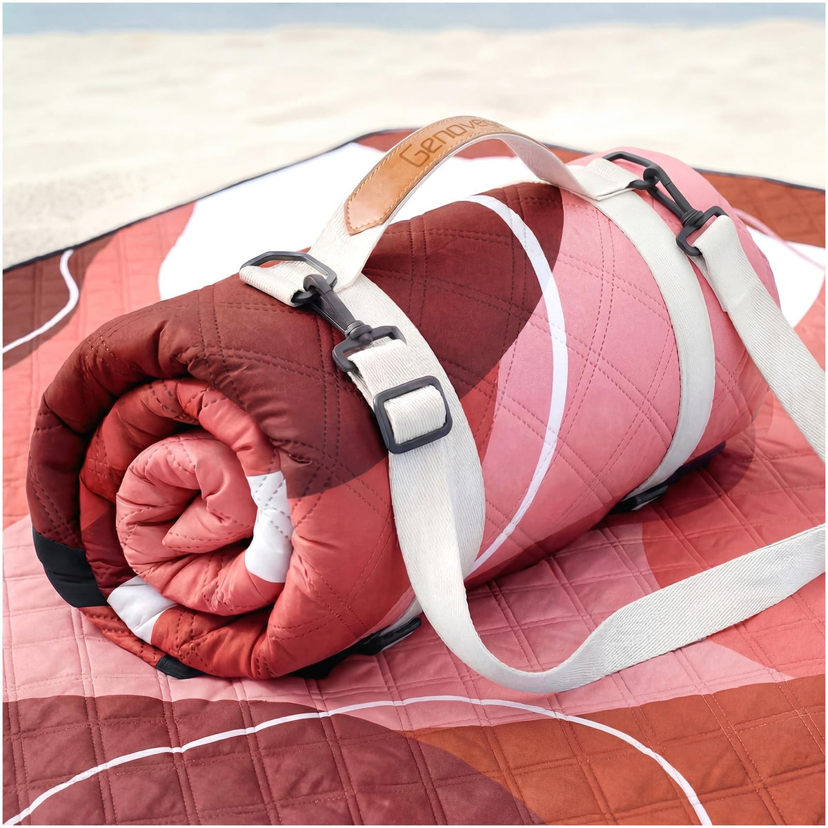 Genovega Waterproof Beach Blanket Picnic Outdoor Mat Rug Extra Large Portable Umbrella Wagon Folding Pop Tent Sun Shelter Shade Canopy Ball Cart Cool Cabana Anchor Fan Mesh Bag Tote Toallas Manta Father Jim Norris notebooks