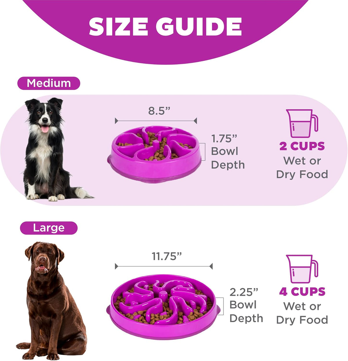 Outward Hound Fun Feeder Slo Bowl Dog Slow Feeder, Notch, Blue, 8.8"