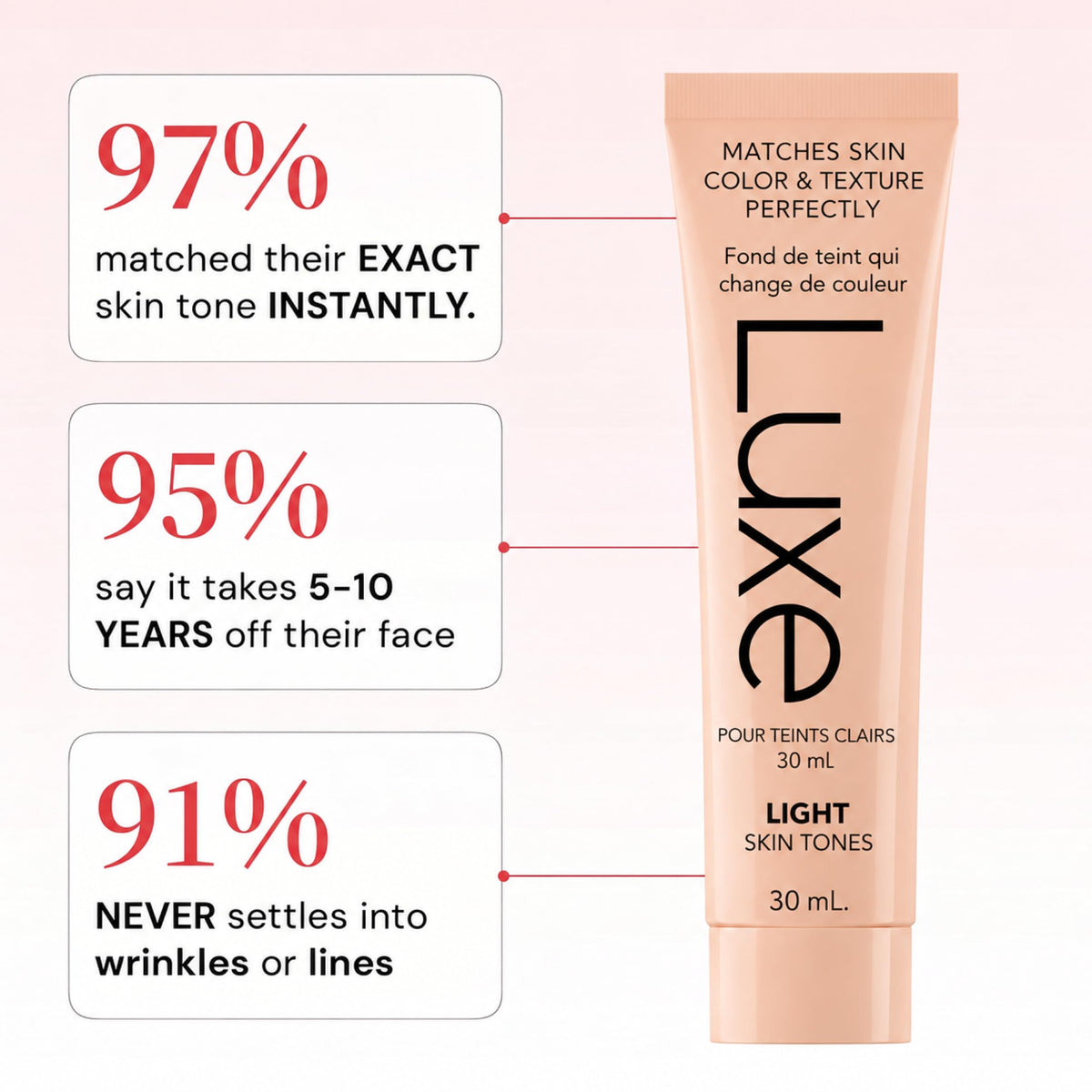 Luxe Color Changing Foundation, Korean Foundation for Mature Skin, Medium
