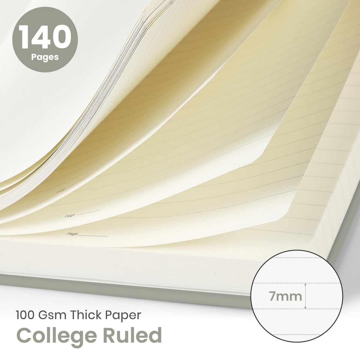 Taja Lined Spiral Notebook for Work, 5.7"x7.9" Spiral Journal College Ruled Father Jim Norris notebooks