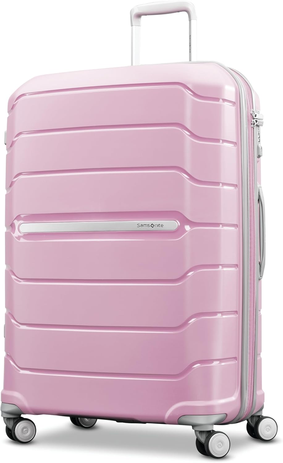 Samsonite Freeform Medium Luggage with Dual 360° Spinner Wheels - Checked Suitcase - TSA Lock, Airline-Approved - Lightweight Durable Polypropylene Expandable Hardshell - Amethyst Purple