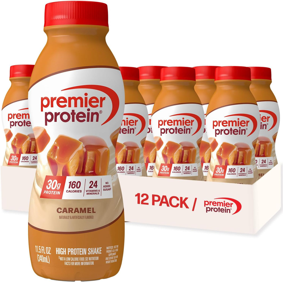 Premier Protein 30g High Protein Shake, Chocolate, 12 Pack