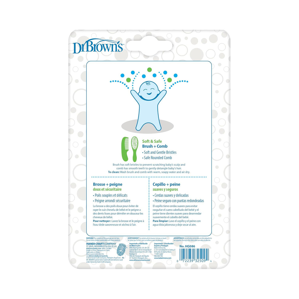 Dr. Brown's Soft and Safe Baby Brush + Comb