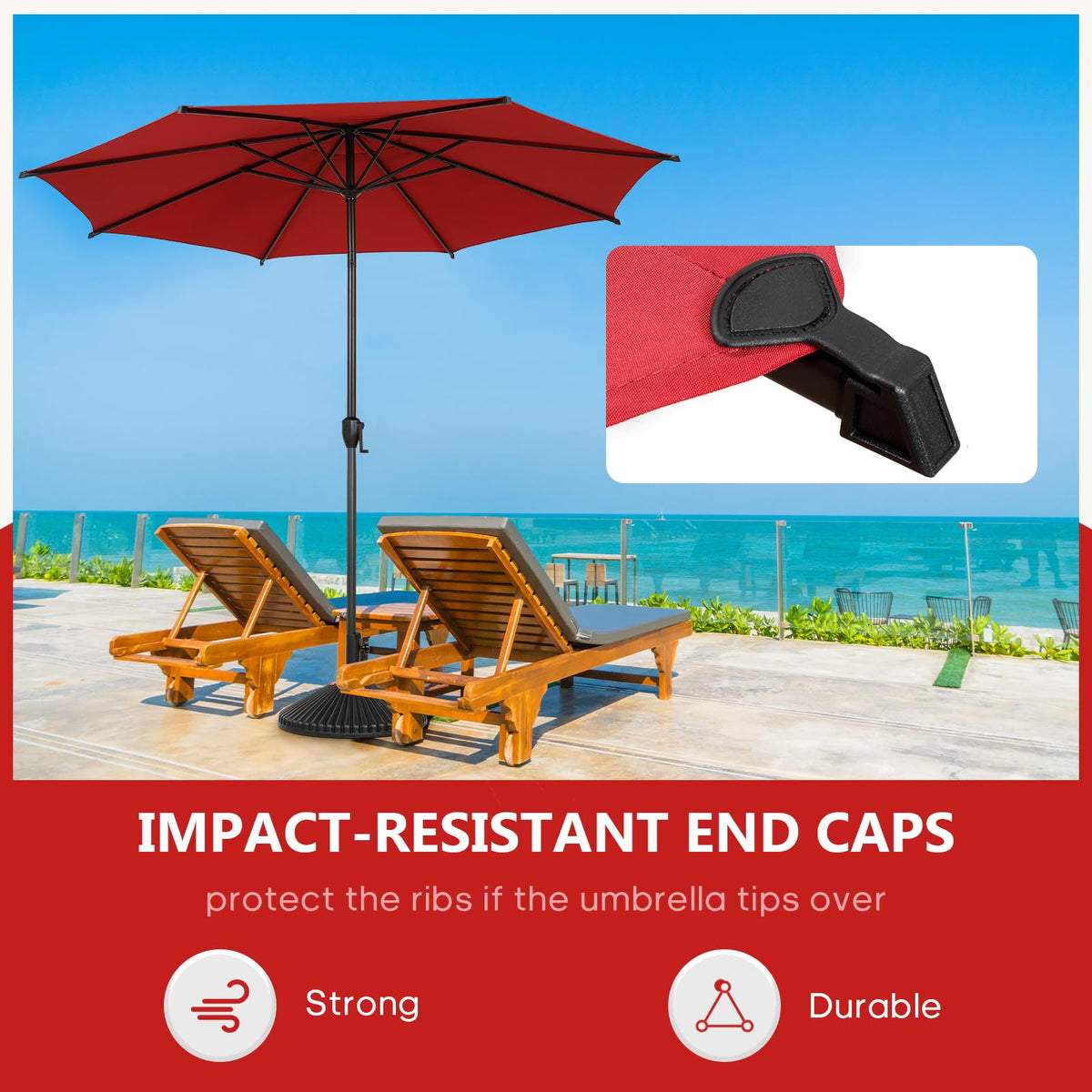 Abba Patio 7.5FT Lyon Outdoor Patio Umbrella Outdoor Table Umbrella with Push Button Tilt and Crank Market Umbrella 6 Sturdy Ribs UV Protection Waterproof for Garden Deck Backyard Pool Grey Father Jim Norris notebooks