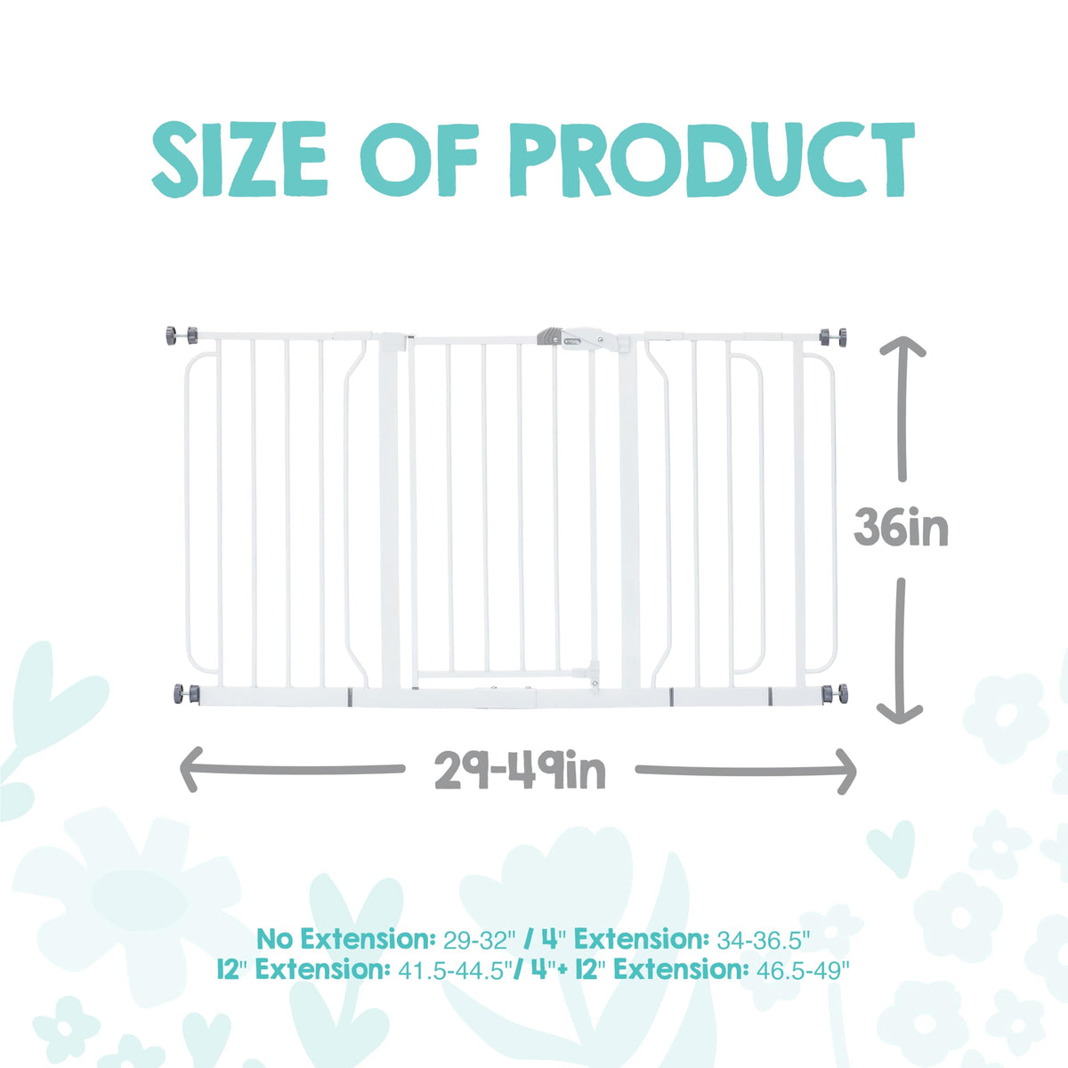 Regalo Safety 29"-38.5" Easy Step Baby Gate, Bottom of Stairs & Doorways
