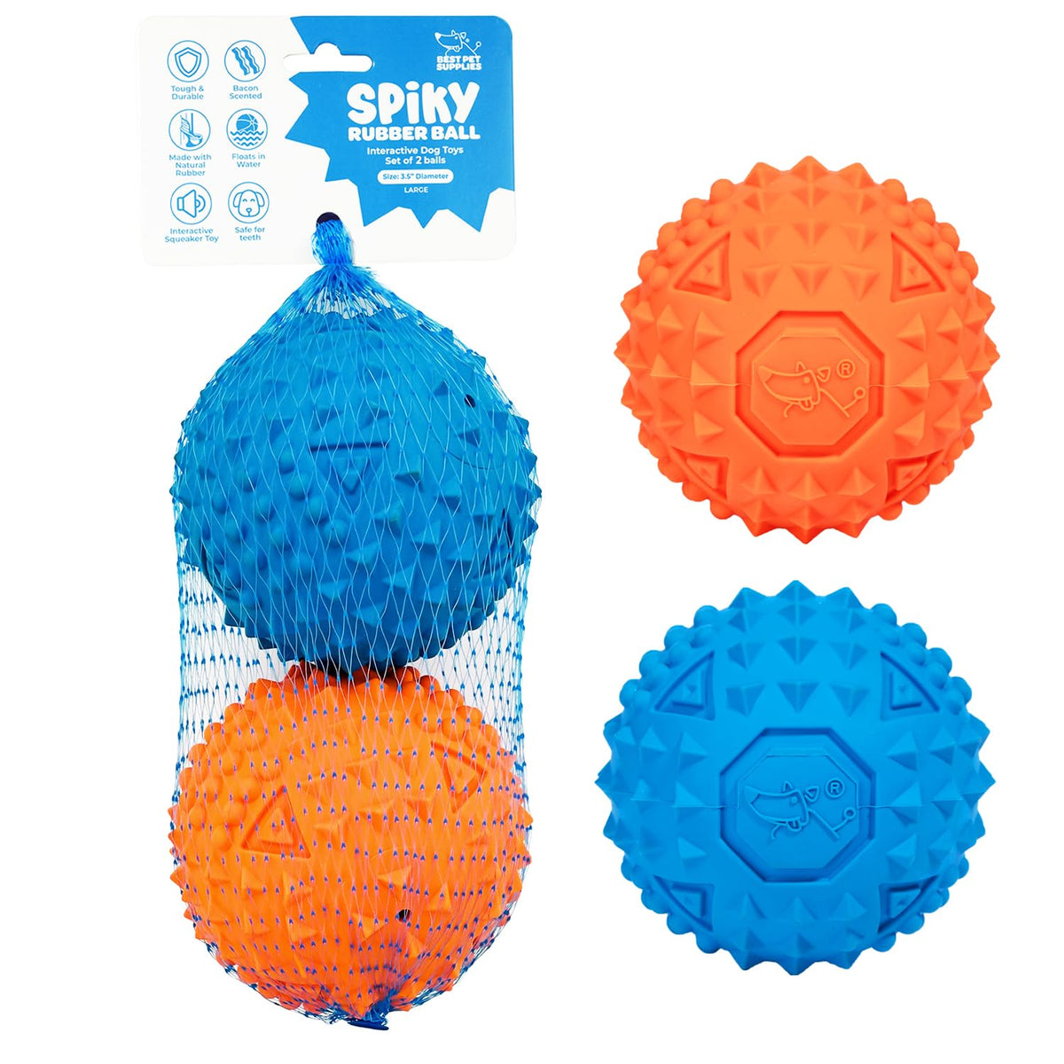 Best Pet Supplies Interactive Squeaky Dog Toy - Crinkle Duck, Blue Father Jim Norris notebooks